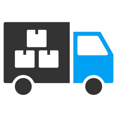 Mal taşıma araba düz vektör simgesi