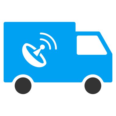 Uzaktan kumanda Van düz vektör simgesi