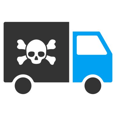 Toksik ulaşım araba düz vektör simgesi