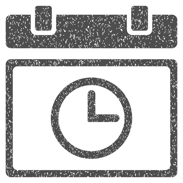 Dátum idő naptári levél szemcsés textúra ikon — Stock Vector