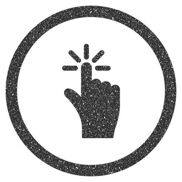 Haga clic en icono sello de goma — Vector de stock