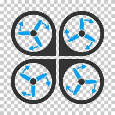 Helikopter vida döndürme vektör simgesi