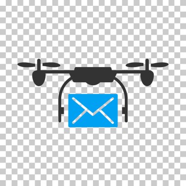 Posta teslim dron vektör simgesi