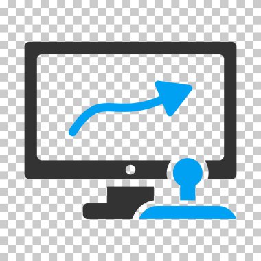 Yolu kontrol monitör vektör simgesi