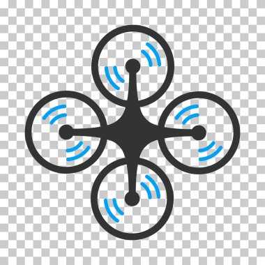 Quadcopter vida döndürme vektör simgesi