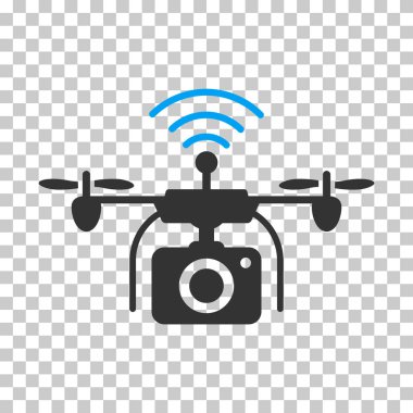 Radyo kamera dron vektör simgesi
