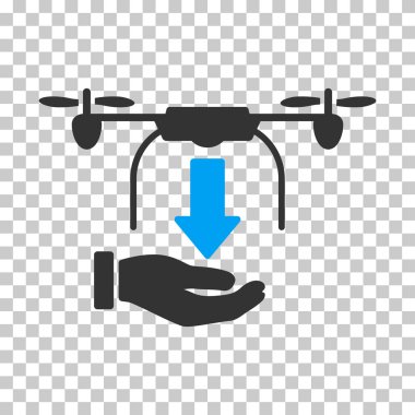 Drone el vektör simgesi kaldırma