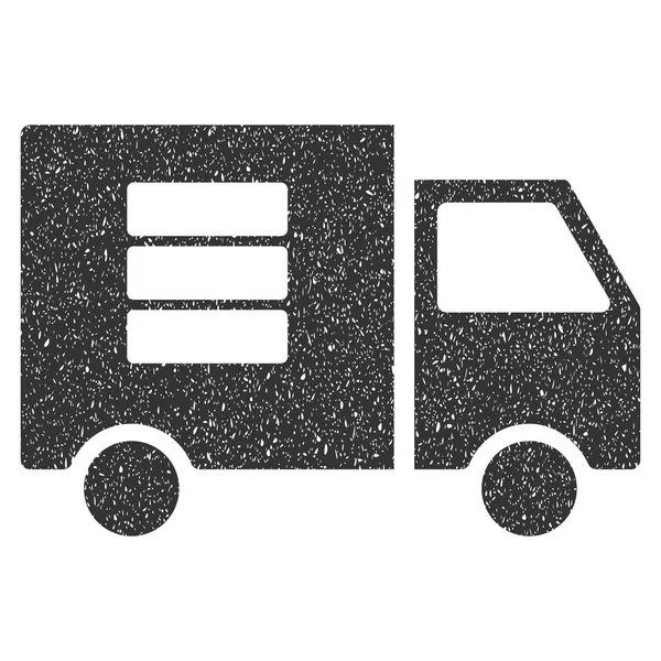 Μεταφορά δεδομένων Van εικονίδιο καουτσούκ σφραγίδα — Διανυσματικό Αρχείο