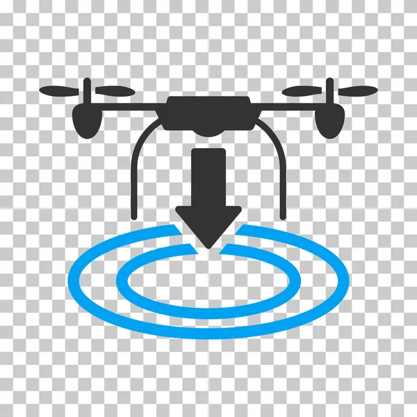 Ícone do vetor de aterragem do drone —  Vetores de Stock