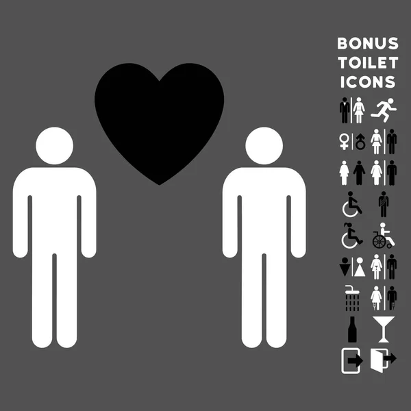 Любители гей плоские векторные иконки и бонус — стоковый вектор