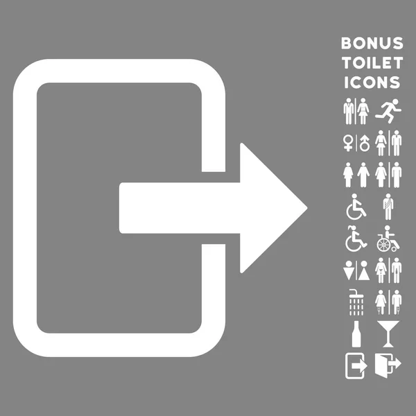 Exit deur plat Vector Icon en Bonus — Stockvector