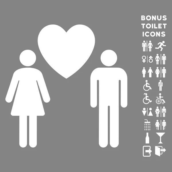 Amor Personas plana Vector icono y bono — Vector de stock