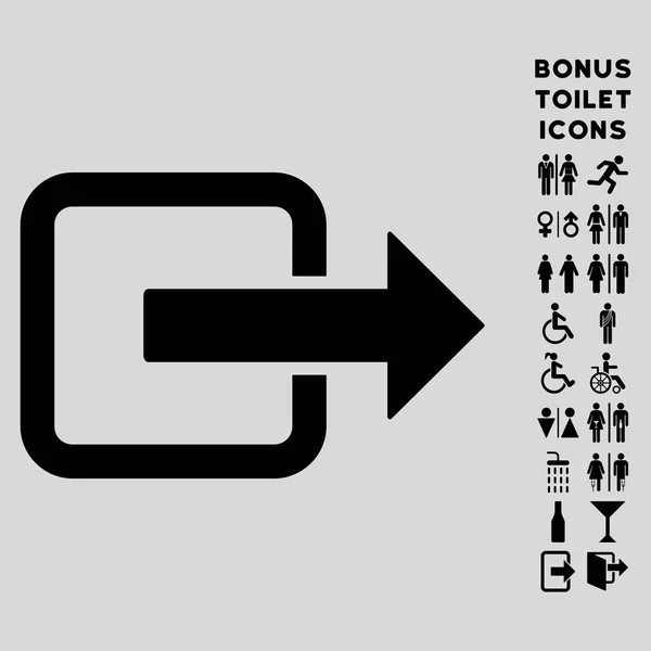 Icône vectorielle plate de porte de sortie et bonus — Image vectorielle