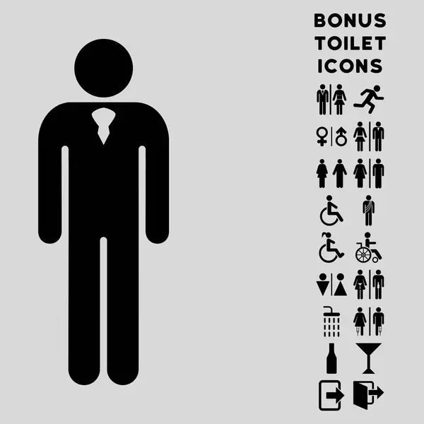 Gentleman Flat Vector Icon and Bonus — Stock Vector