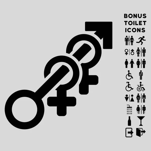 Harem platt vektor symbol och Bonus — Stock vektor