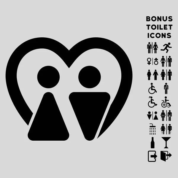 Весілля плоска векторна іконка та бонус — стоковий вектор