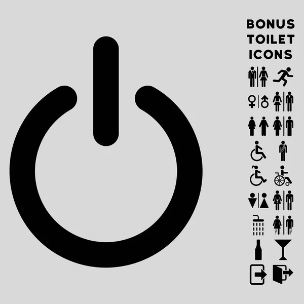 Turn Off Flat Vector Icon and Bonus — Stock Vector