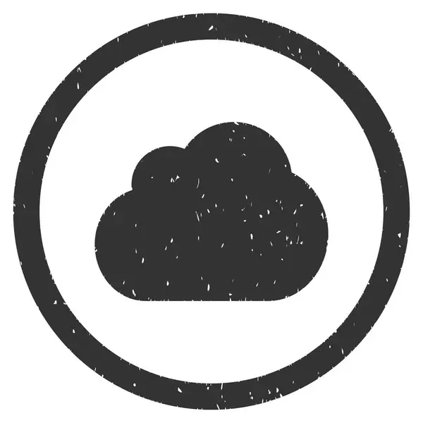 Nube icono sello de goma — Vector de stock