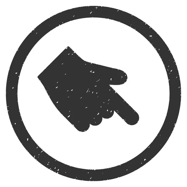 Zeigefinger nach rechts unten Richtung Symbol Gummistempel — Stockvektor