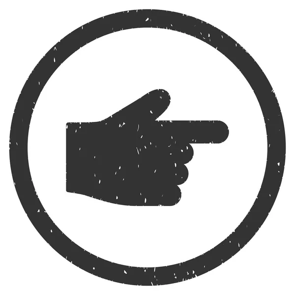 Індекс Палець значок гумовий штамп — стоковий вектор