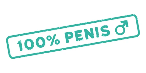 100 Percent Penis Watermark Stamp — Stock vektor
