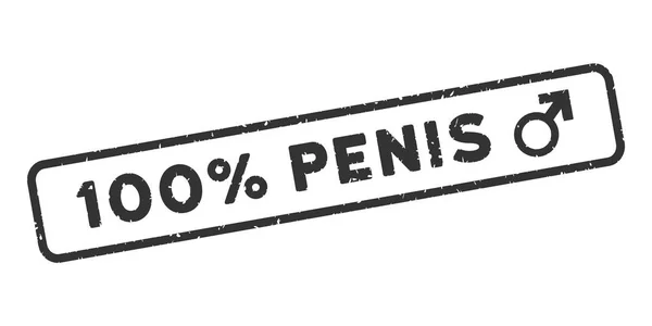 100 Percent Penis Watermark Stamp — Stockvector