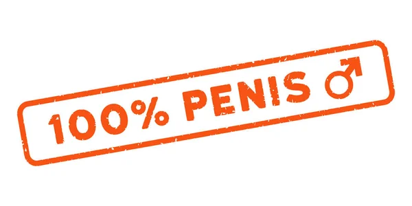 100 Percent Penis Watermark Stamp — Stockvector