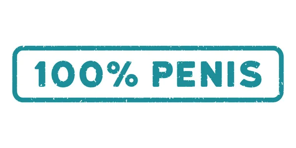 100 Prozent Penis-Stempel — Stockvektor