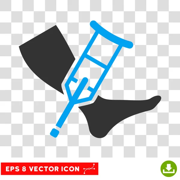 Ícone de Eps de vetor de perna e rutch — Vetor de Stock