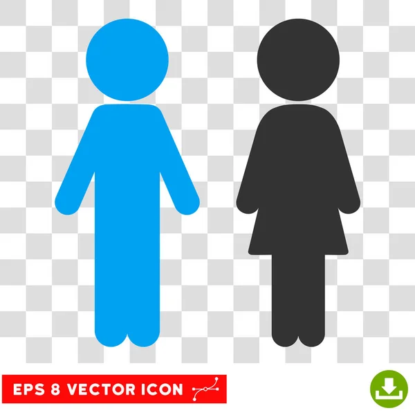 Niños Pareja Vector Eps Icono — Vector de stock