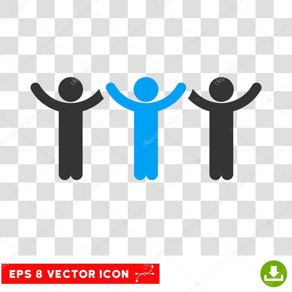 Child Hands Up Roundelay Vector Eps Icon