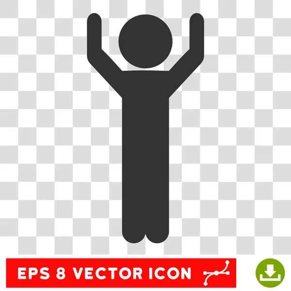 Manos arriba del niño Vector Eps icono — Vector de stock