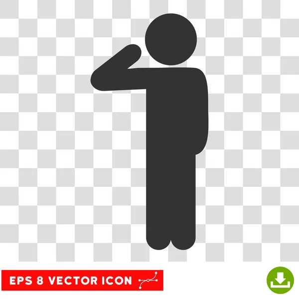 Child Salute Vector Eps Icon — Stock Vector