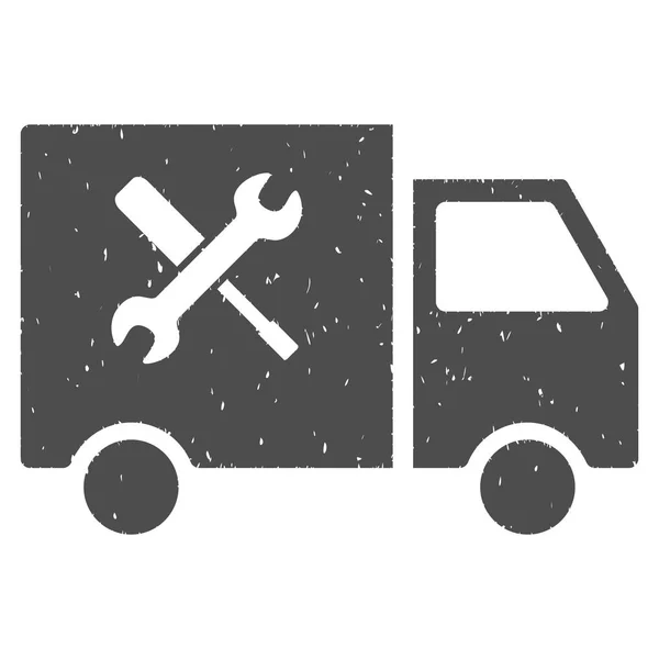 Stempel Service Van ikona — Wektor stockowy