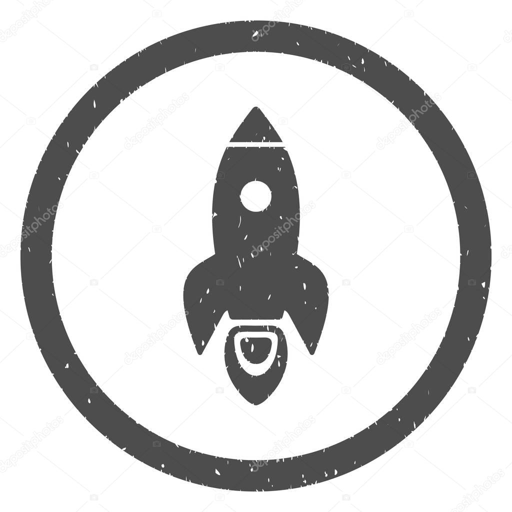 Rocket Start Icon Rubber Stamp