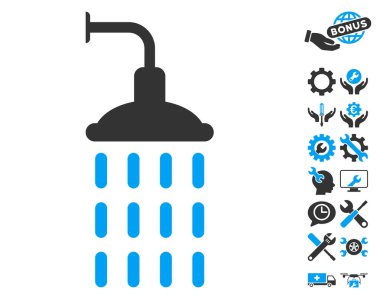 Duş vektör simge araçları Bonus ile