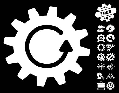 Karikatür döndürme vektör simgesi araçlar Bonus ile