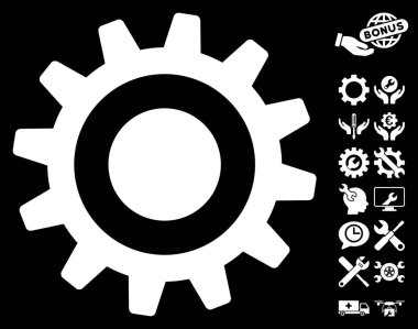 Karikatür vektör simge araçları Bonus ile