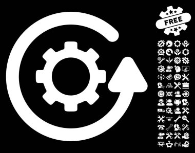 Gearwheel döndürme yönünü vektör simgesi araçlar Bonus ile