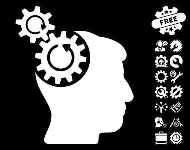 Döndürme vektör simgesi araçlar bonus kafa Dişliler