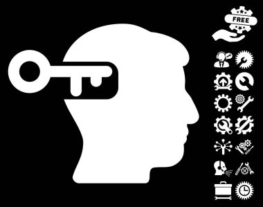 Akıl anahtar vektör simge araçları Bonus ile