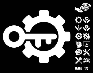 Vektör simge araçları Bonus ile anahtar seçenekleri