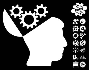 Açık fikirli Gears vektör simge araçları Bonus ile