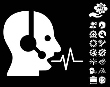 Operatör konuşma vektör simge araçları Bonus ile