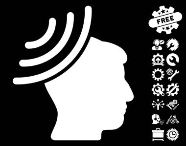 Radyo Resepsiyon zihin vektör simge araçları Bonus ile