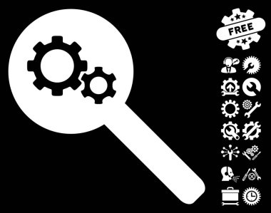 Arama vites araç vektör simgesi araçlar Bonus ile