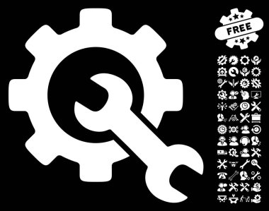 Hizmet araçları Bonus ile vektör simge araçları