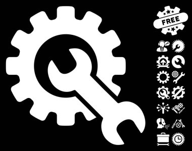 Hizmet araçları Bonus ile vektör simge araçları