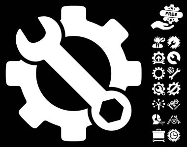 Hizmet araçları Bonus ile vektör simge araçları