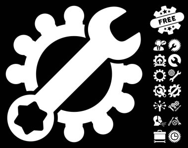 Hizmet araçları Bonus ile vektör simge araçları